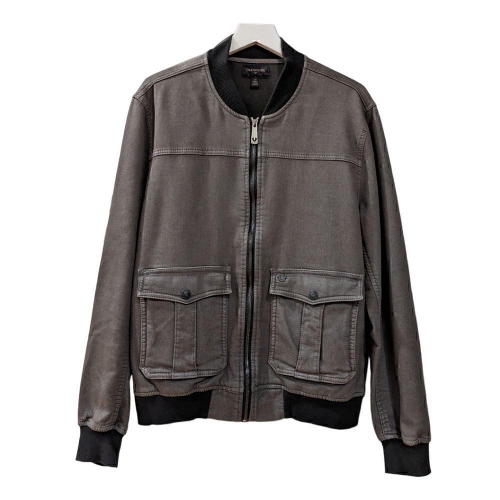 True Religion Bomber Jacket Grey Men's Size L